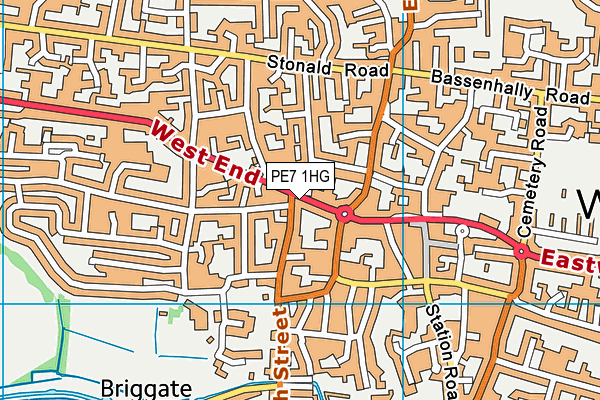 PE7 1HG map - OS VectorMap District (Ordnance Survey)