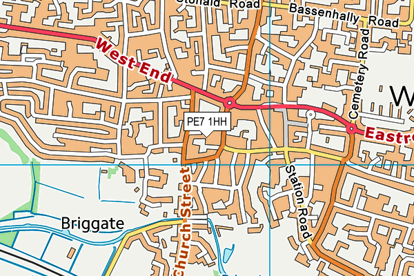 PE7 1HH map - OS VectorMap District (Ordnance Survey)