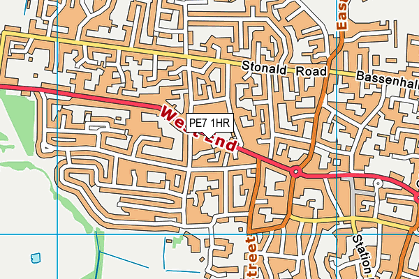 PE7 1HR map - OS VectorMap District (Ordnance Survey)