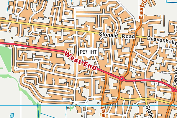 PE7 1HT map - OS VectorMap District (Ordnance Survey)