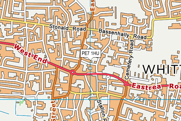 PE7 1HU map - OS VectorMap District (Ordnance Survey)