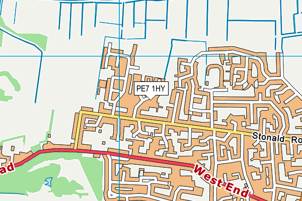 PE7 1HY map - OS VectorMap District (Ordnance Survey)