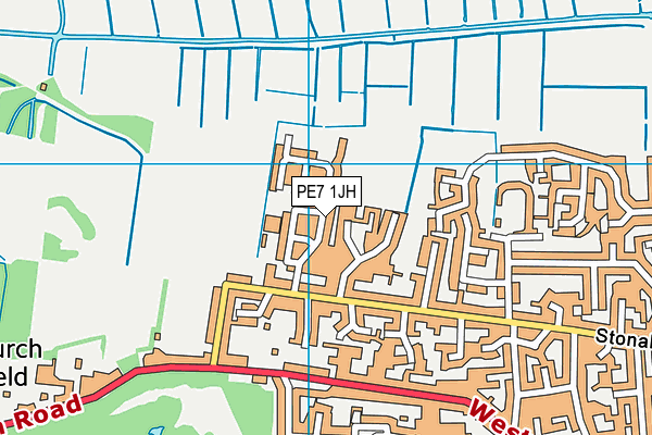 PE7 1JH map - OS VectorMap District (Ordnance Survey)