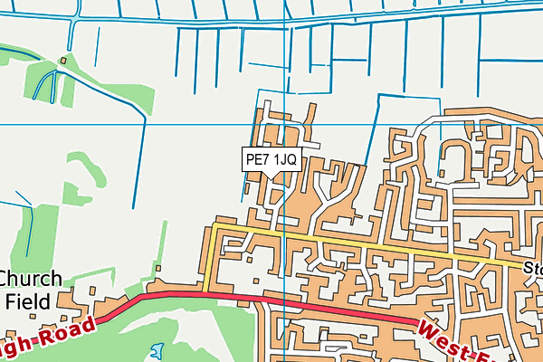 PE7 1JQ map - OS VectorMap District (Ordnance Survey)