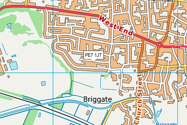 PE7 1JT map - OS VectorMap District (Ordnance Survey)