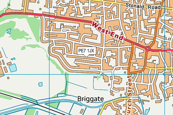 PE7 1JX map - OS VectorMap District (Ordnance Survey)
