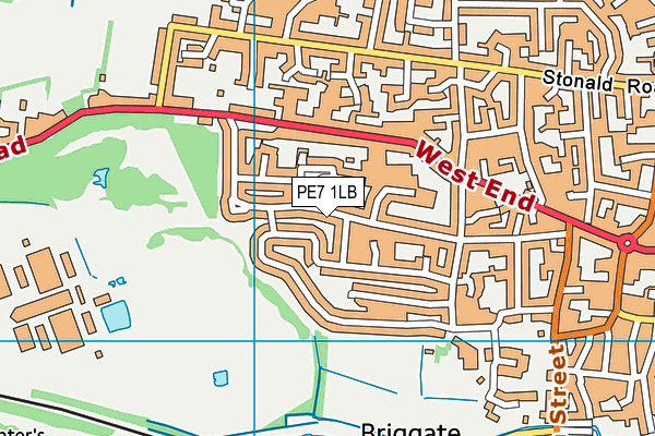 PE7 1LB map - OS VectorMap District (Ordnance Survey)