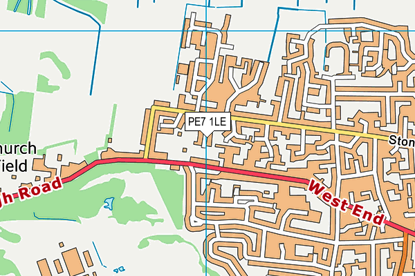 PE7 1LE map - OS VectorMap District (Ordnance Survey)