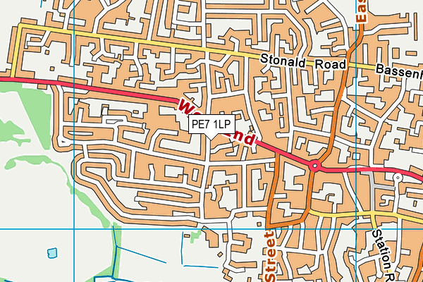 PE7 1LP map - OS VectorMap District (Ordnance Survey)