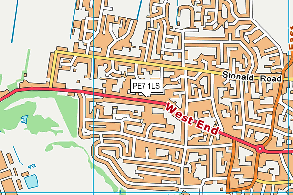 PE7 1LS map - OS VectorMap District (Ordnance Survey)