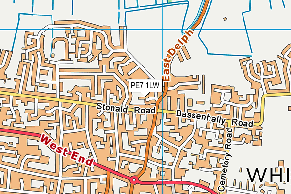 PE7 1LW map - OS VectorMap District (Ordnance Survey)