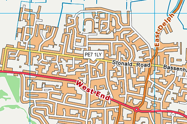 PE7 1LY map - OS VectorMap District (Ordnance Survey)