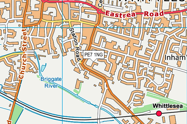 PE7 1NG map - OS VectorMap District (Ordnance Survey)