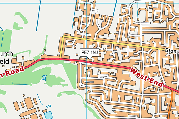 PE7 1NJ map - OS VectorMap District (Ordnance Survey)