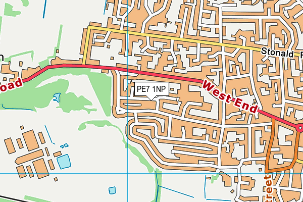PE7 1NP map - OS VectorMap District (Ordnance Survey)