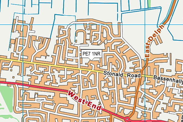 PE7 1NR map - OS VectorMap District (Ordnance Survey)