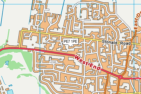 PE7 1PE map - OS VectorMap District (Ordnance Survey)