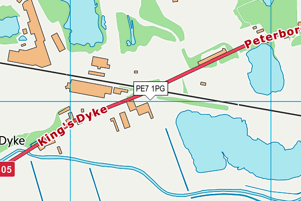 PE7 1PG map - OS VectorMap District (Ordnance Survey)