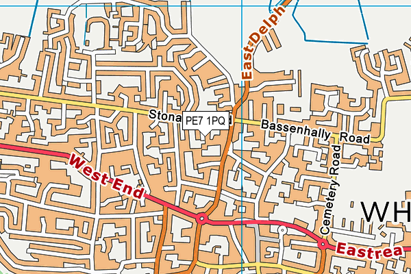 PE7 1PQ map - OS VectorMap District (Ordnance Survey)