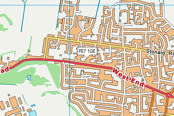 PE7 1QE map - OS VectorMap District (Ordnance Survey)