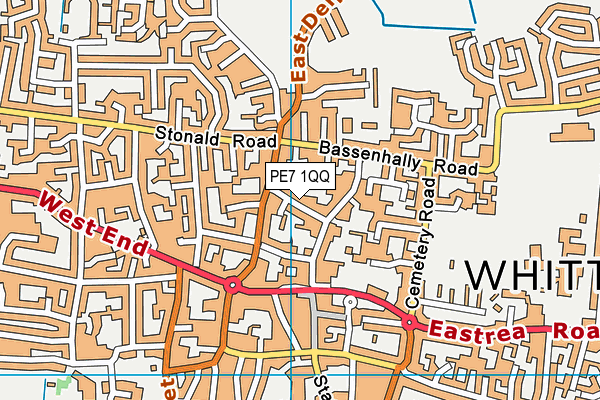 PE7 1QQ map - OS VectorMap District (Ordnance Survey)