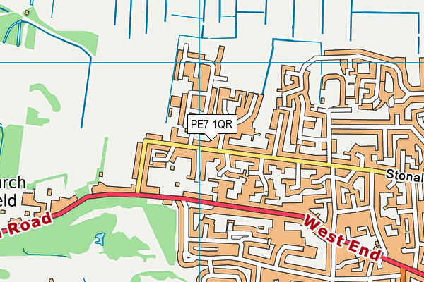 PE7 1QR map - OS VectorMap District (Ordnance Survey)