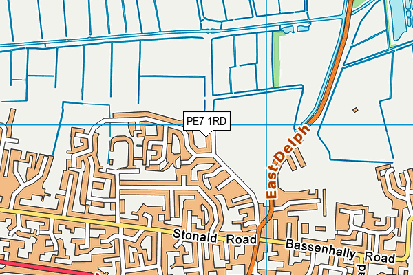 PE7 1RD map - OS VectorMap District (Ordnance Survey)