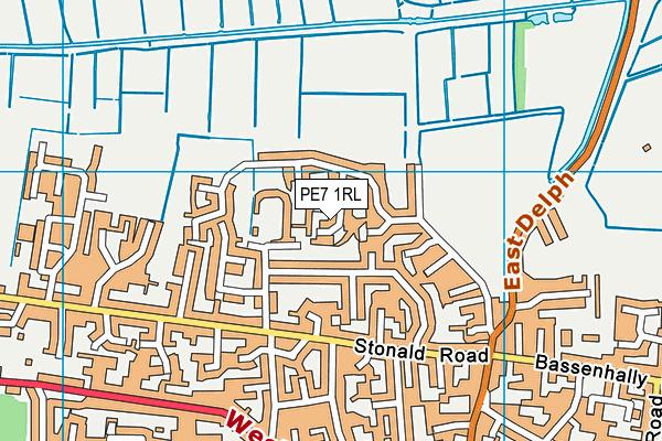 PE7 1RL map - OS VectorMap District (Ordnance Survey)