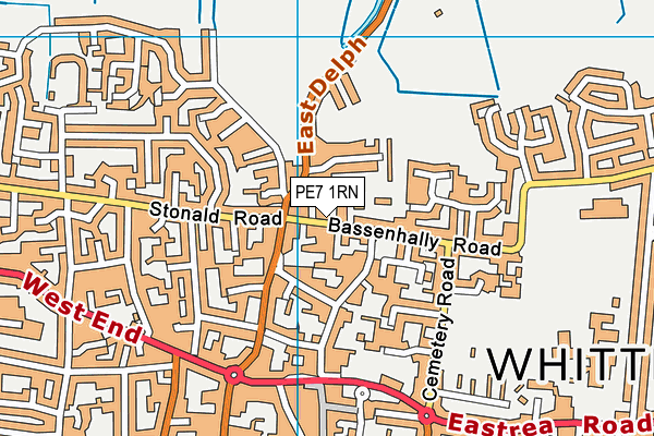 PE7 1RN map - OS VectorMap District (Ordnance Survey)
