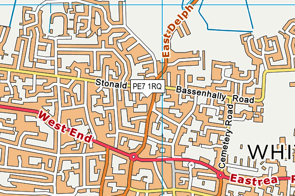 PE7 1RQ map - OS VectorMap District (Ordnance Survey)