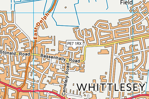 PE7 1RX map - OS VectorMap District (Ordnance Survey)