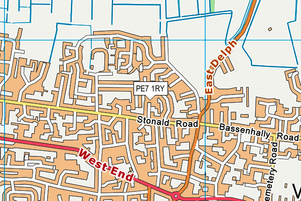 PE7 1RY map - OS VectorMap District (Ordnance Survey)