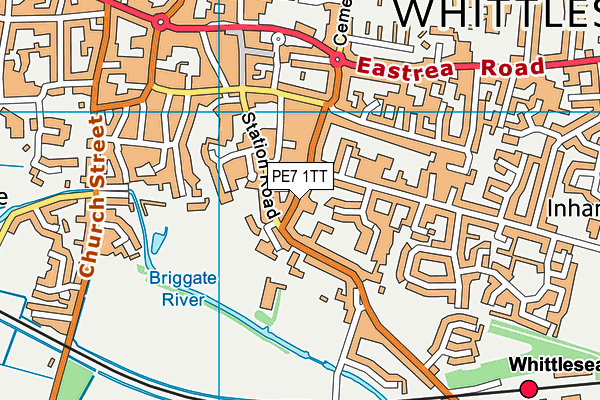 PE7 1TT map - OS VectorMap District (Ordnance Survey)