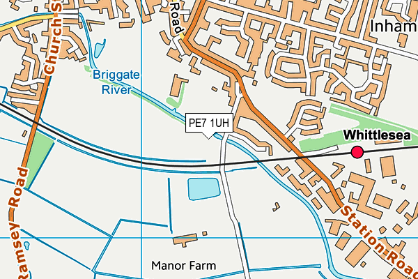 PE7 1UH map - OS VectorMap District (Ordnance Survey)