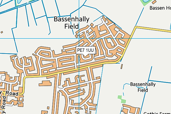 PE7 1UU map - OS VectorMap District (Ordnance Survey)