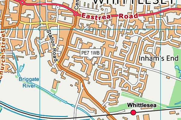 PE7 1WB map - OS VectorMap District (Ordnance Survey)