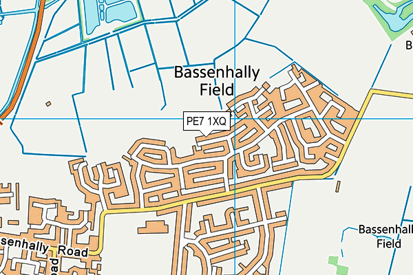 PE7 1XQ map - OS VectorMap District (Ordnance Survey)