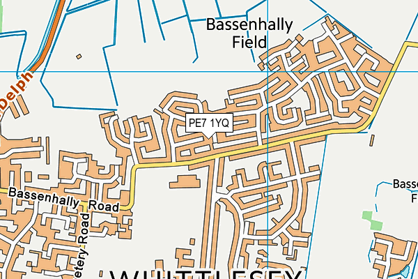 PE7 1YQ map - OS VectorMap District (Ordnance Survey)