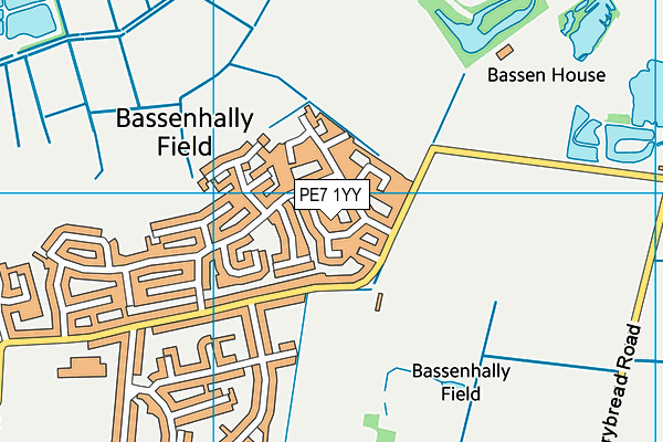 PE7 1YY map - OS VectorMap District (Ordnance Survey)