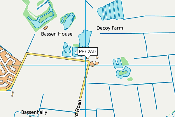 PE7 2AD map - OS VectorMap District (Ordnance Survey)