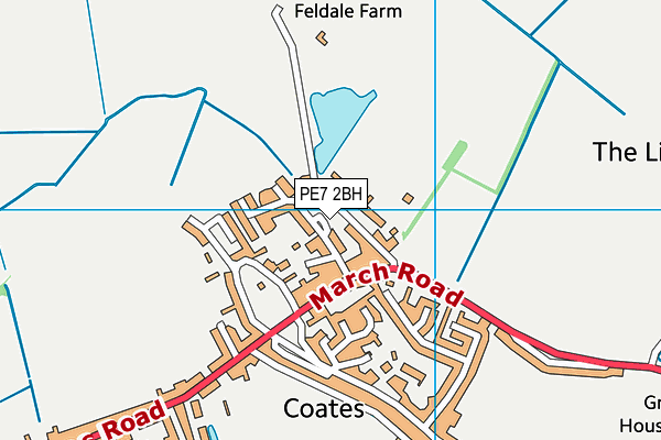 PE7 2BH map - OS VectorMap District (Ordnance Survey)