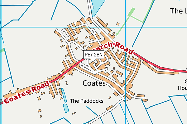 PE7 2BN map - OS VectorMap District (Ordnance Survey)