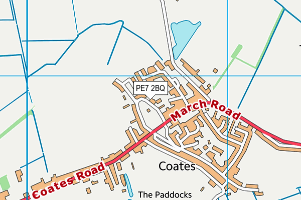 PE7 2BQ map - OS VectorMap District (Ordnance Survey)