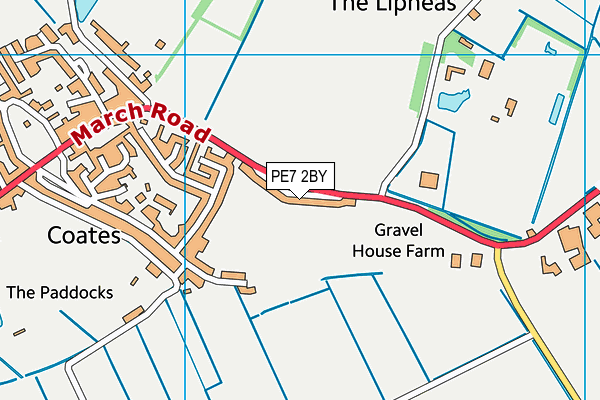 PE7 2BY map - OS VectorMap District (Ordnance Survey)