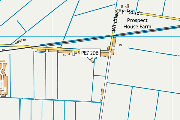 PE7 2DB map - OS VectorMap District (Ordnance Survey)