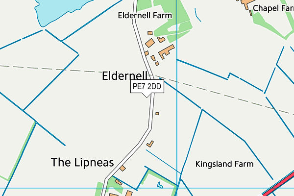 PE7 2DD map - OS VectorMap District (Ordnance Survey)