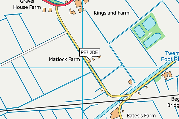 PE7 2DE map - OS VectorMap District (Ordnance Survey)