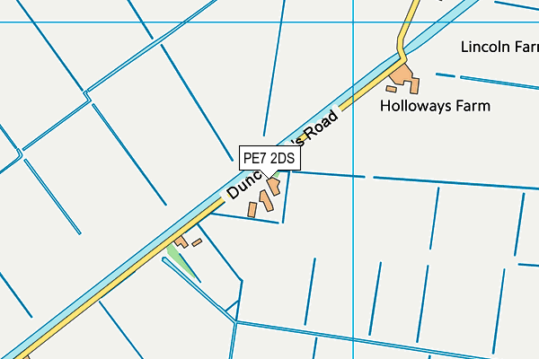 PE7 2DS map - OS VectorMap District (Ordnance Survey)