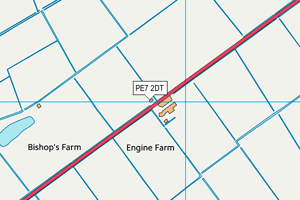 PE7 2DT map - OS VectorMap District (Ordnance Survey)
