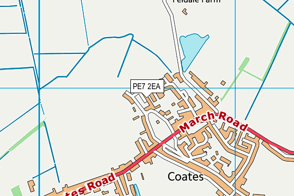 PE7 2EA map - OS VectorMap District (Ordnance Survey)